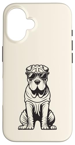 Funny Shar-Pei Dog with Sunglasses Case for iPhone 16