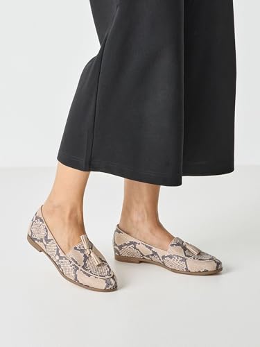Tamaris Damen Loafer flach, beige, 39 EU