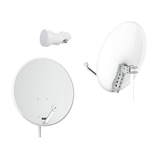 Opticum QA80 satellit antenn stål med singel LNB LSP-02G ljusgrå