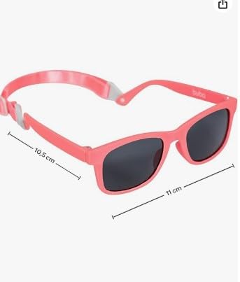 Óculos de Sol Infantil Bebê Com Alça Ajustável 3 a 36 Meses Proteção UVA E UVB (Rosa)