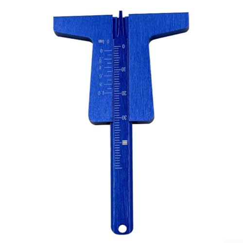 Herramienta de medición de profundidad de neumáticos automotriz compacta y aleación de aluminio para todos los tipos de vehículos (azul)