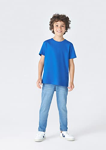Calça Jeans Infantil Menino Slim Com Elastano Azul Médio 006