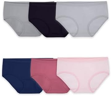 Fruit of the Loom Women's Seamless Underwear (Regular & Plus, Plus Size Brief-5 Pack-Assorted Colors, 9