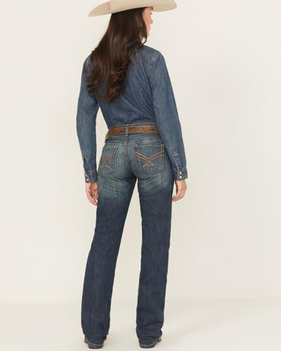 Cinch Women's Ada Mid Rise Stretch Denim Jeans Boot Cut - Mj802520713