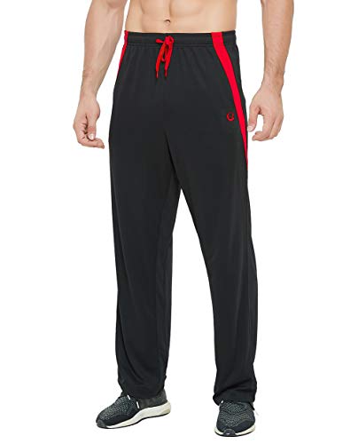 E-Surpa Men's Athletic Pant With Pockets Open Bottom Sweatpants For Men Workout, Exercise, Running (0701-Black S) #TOP1