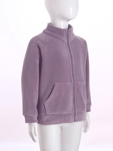 Girls Boys Kids Full Zip Polar Fleece Jacket Stand Collar Warm Thick Fuzzy Coat Outerwear Sweatshirt4