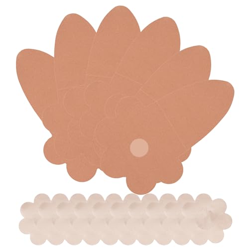 Tbwisher Cinta adhesiva para levantamiento de senos, 3 pares de cintas adhesivas para el cuerpo para la forma de push-up para levantamiento de senos, 5 pares de fundas protectoras de pezones, beige, A