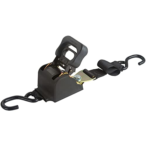 6' Retractable Ratcheting Tie-Down Strap, S-Hook Ends