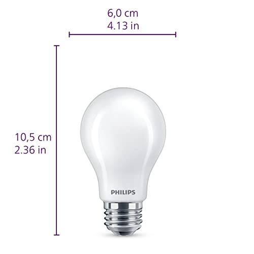PHILIPS LED 60W A19 8-Pack Ultra Definition (2700K) 800 Lumen (8W = 60W) Dimmable Frosted Flicker-Free Light Bulbs by Philips - Image 2