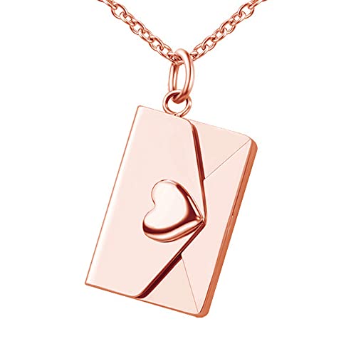 Ruibeila Personalized Envelope Necklace, Custom Love Letter Necklace Free Lettering Locket Necklace Jewelry For Women Girlfriend Wife Mom #TOP9