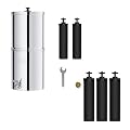 Waterdrop Gravity-fed Water Filter System, Reduces Lead and up to 99% of Chlorine, NSF/ANSI 42&372 Standard, with 5 Black Carbon Filters and Metal Spigot, King Tank Series