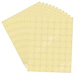 Material de alta calidad: las pegatinas redondas transparentes están hechas de poliestireno brillante (PVC) de alta calidad, resistente al agua.