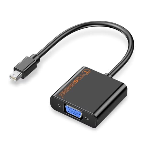 Tosomoki - Mini DP to VGA Mini DisplayPort to VGA Adapter (Thunderbolt Compatible) Male to Female 1080P Adapter for ThinkPad Surface pro 1/2/3/4 PC