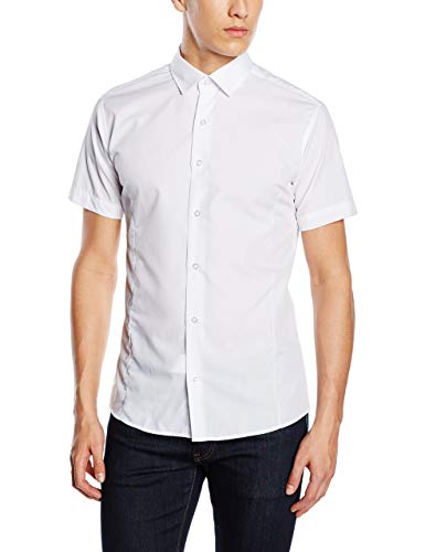 Kayhan Herren Uni Kurzarm Hemd Weiss (XXL)