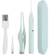 Kit curette d'oreille avec lampe de poche, éliminateur de cérumen LED, pince à épiler pour enlever le cérumen...
