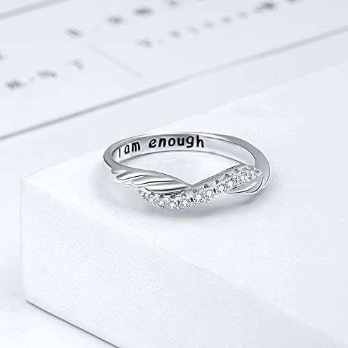 Bague infini argent anti-allergie avec message de confiance - 3
