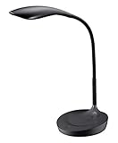 Bostitch Office KT-VLED1502-BLK Gooseneck LED Desk Lamp with USB Charging Port, Dimmable, Black