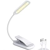 9 LED Book Light, USB Rechargeable Reading Light, Stepless Dimming -3 Colortemperature × 3 Brightnes