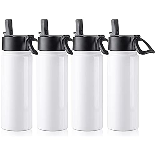 PYD Life 4 Pack Kids Sublimation Blanks Tumblers Sports Water Bottles 18 OZ