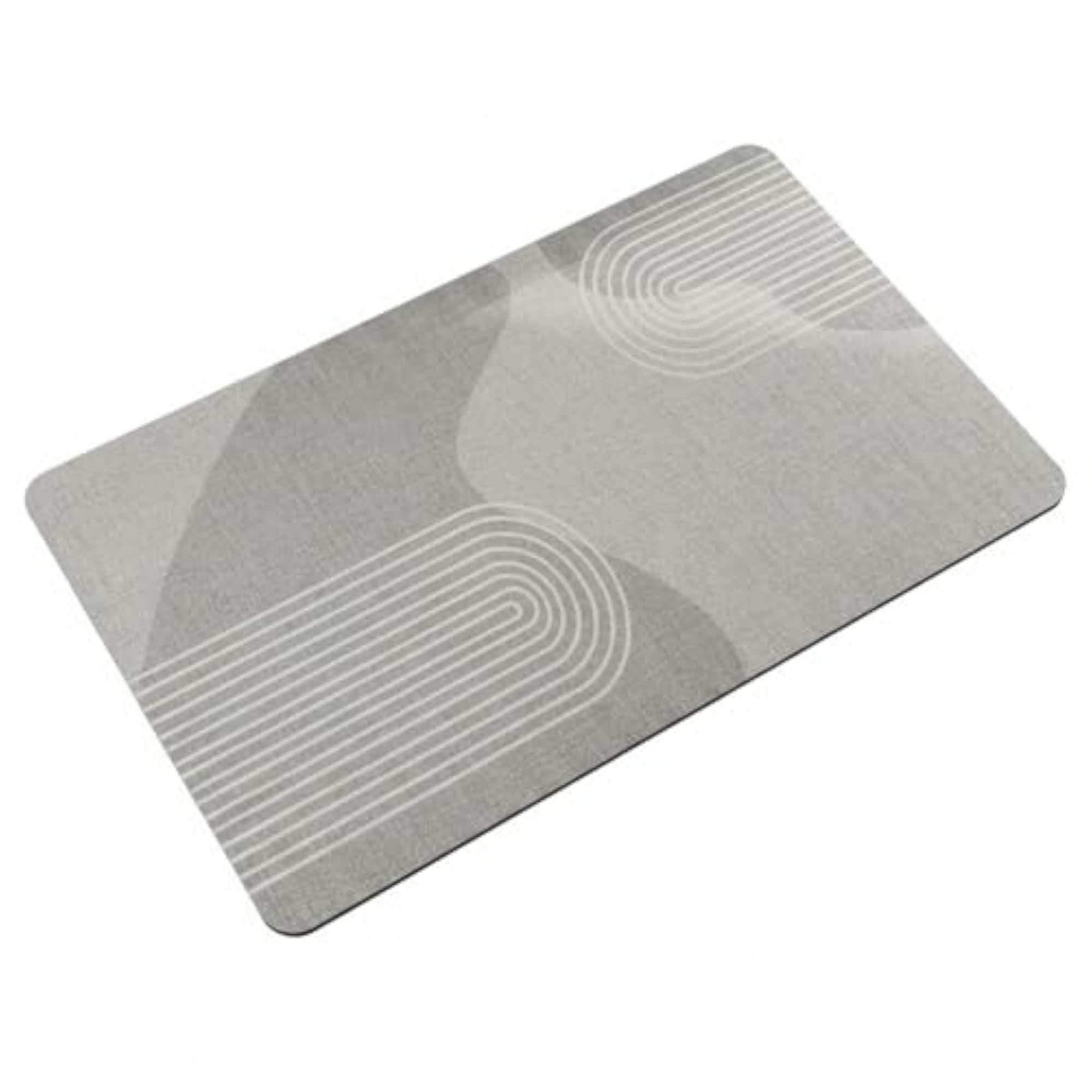 Rounded Corners Diatomite Bath Mat, Quick Dry