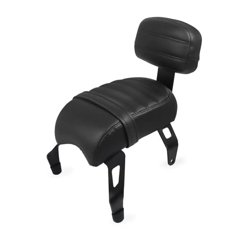 Cojín de pasajero trasero con respaldo para Scout y Bobber 2020-2024 asiento moto negro