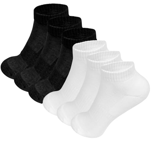 Image of TZ Promise 6 Pack-Women's Athletic Quarter Ankle Low Cut Cotton Socks Cushioned Sports Running