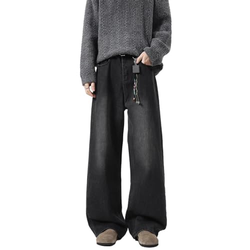 Men's American White Denim Jeans Straight Wide Leg3