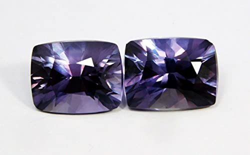Ramagems Lab Created Alexandrite Loose Gemstone Pair 7 To 9 Cts Each Birthstone Cushion Diamond Cut Certified Alexandrite For Jewelry Making Genuine Healing Energy Crystal #TOP3