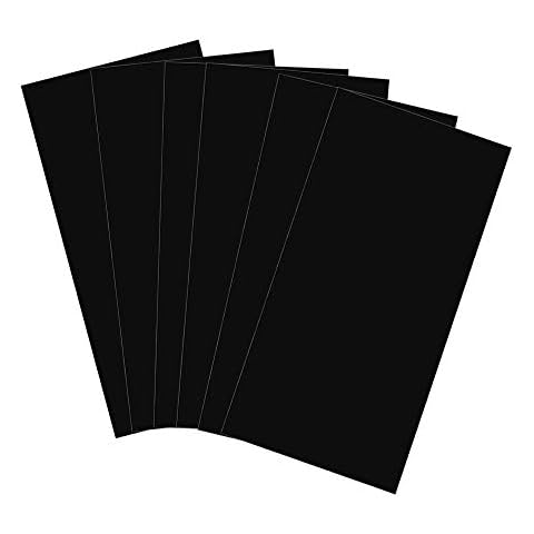 XLNT TECH Engraving Double Color Sheet, Black/White (12" x 24" x .060", 6 Pieces) for Interior Signs, Badges. Cover