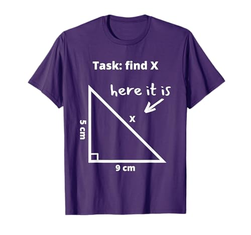 Funny Geometry Math Pythagorean Theorem School Pupil Joke T-Shirt