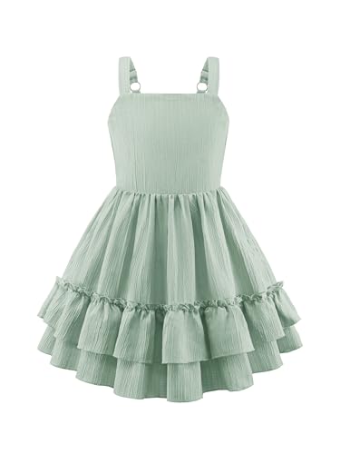Image of Arshiner Girls Cami Summer Dress Boho Sleeveless Casual Sundress with Pockets for 4-12 Y