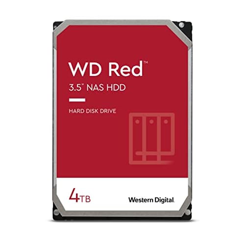 WD Red interne NAS-Festplatte 4 TB (3,5 Zoll, NAS Festplatte, 5400 U/min, SATA 6 Gbit/s, NASware-Technologie, 256 MB Cache)