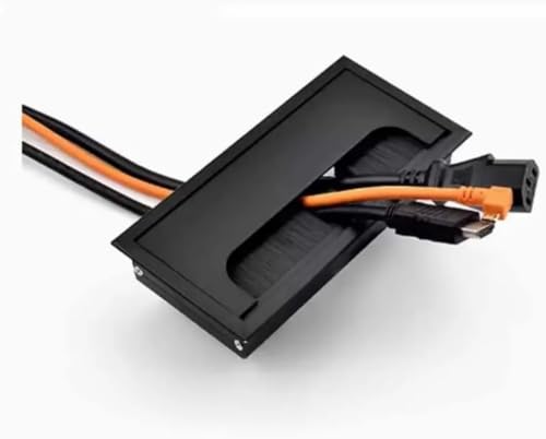 Cubierta múltiple de cables para organizar escritorios con pasacables rectangular de aluminio 3