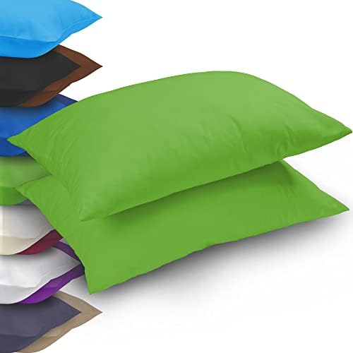 Zestaw 2 poszewek na poduszki NatureMark z dżerseju z certyfikatem öko-Tex, bawełna, jabłkowa zieleń, 40 x 145 cm (Seitenschläfer/Stillkissenbezug)