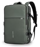 [MARK RYDEN] リュック ビジネス バックパック 拡張可能リュックメンズ 防水 3WAY仕様 大容量 17インチラップトップ用 バックパック YKKファスナー USBポート付き 180°開口 リュックサック 通学 通勤 出張 旅行（グリーン）