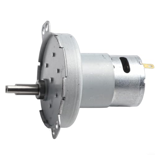 Motor de engranajes de repuesto para ahorrar espacio, lavadora simple JS50/280, motor plateado tipo 280 compatible con máquinas de lavandería plegables, comederos de mascotas y eléctricos (JS50)