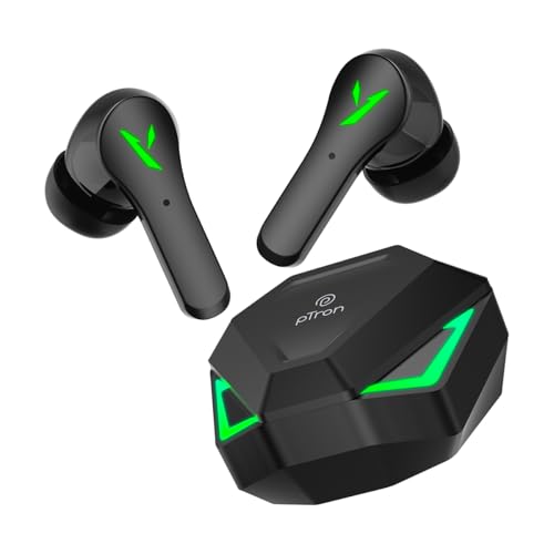pTron Bassbuds Rogue W/ 40Ms Low-Latency Gaming,Clear Calls,50Hrs Playtime,Pristine Sound,V5.3...