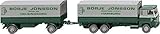 Vorbildgetreu Wiking 046001 H0 LKW Modell Scania Pritschenhängerzug (Scania 111) Börje Jönsson