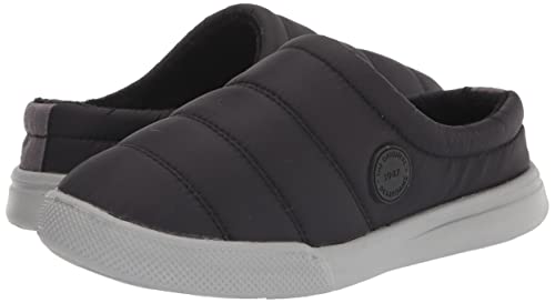 Dearfoams Women's Kendra Sport Lounge Memory Foam Clog Slipper, Black Solid Nylon, Large #TOP7