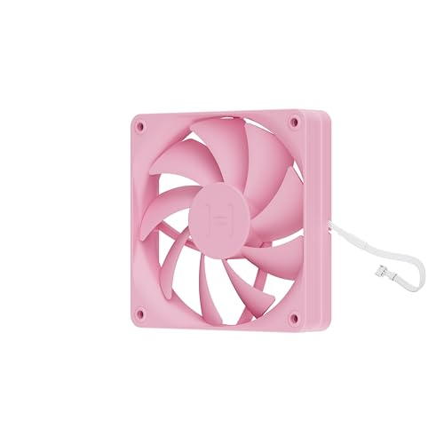 Image of Hyte Flow FA12 120mm PC Case Fans 4-Pack, High Performance, Low Noise, 1500 RPM, 4-Pin PWM, Fluid Dynamic Bearing - Strawberry Milk (Pink)