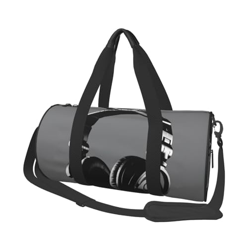 Travel Bag For Women,Headphones Print Personal Item Duffle Bags,Weekend Travel Duffel Tote Bag,Travel Sport Gym Bag For Men,Airplane Travel Essentials For Flying