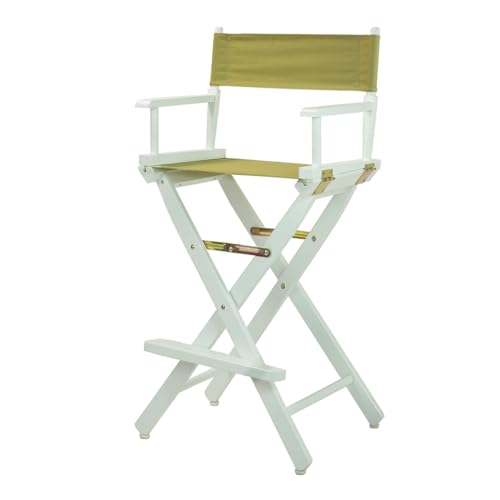 212 Main 230-01-021-100 30 in. Directors Chair White Frame with Olive Canvas