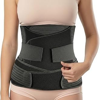 Post Pregnancy 3 in 1 Belly Support Belt for Women – Tummy Tuck & C-Section Recovery Belt – Adjustable Waist, Pelvis & Abd...