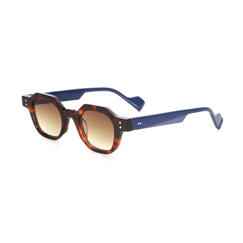 Lunettes de soleil de luxe rétro verres nylon acétate UV400 femmes et hommes