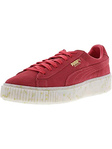 Puma Women's Suede Platform Celebrate Paradise Pink/Team Gold Ankle-High Leather Sneaker - 10M