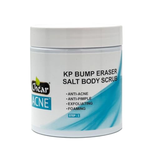 Chear Acne KP Bump Eraser Exfoliating Salt Body Scrub – Exfoliator for Bumps + Chicken Strawberry Skin from Keratosis Pilaris, with Salicylic Acid & Niacinamide 300g