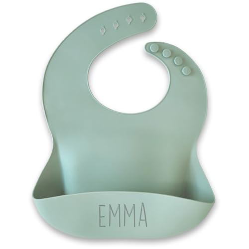 gutmarkiert – Personalisiertes Silikon Lätzchen für Baby – Abwaschbares Baby Lätzchen aus Silikon – Abwasc ...