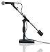 Gator Frameworks Short Weighted Base Microphone Stand with Telescopic Boom Arm and 2.5 Lbs Counter Weight, Ideal for Desktop, Recording, and Streaming (GFW-MIC-0822)