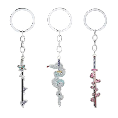 ARHZ 3 Piezas Llavero Demonio Slayer Cazador de Demonios, Cadena