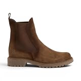 Womens 25427-41 Brown Leather Chelsea Boots High Ankle...